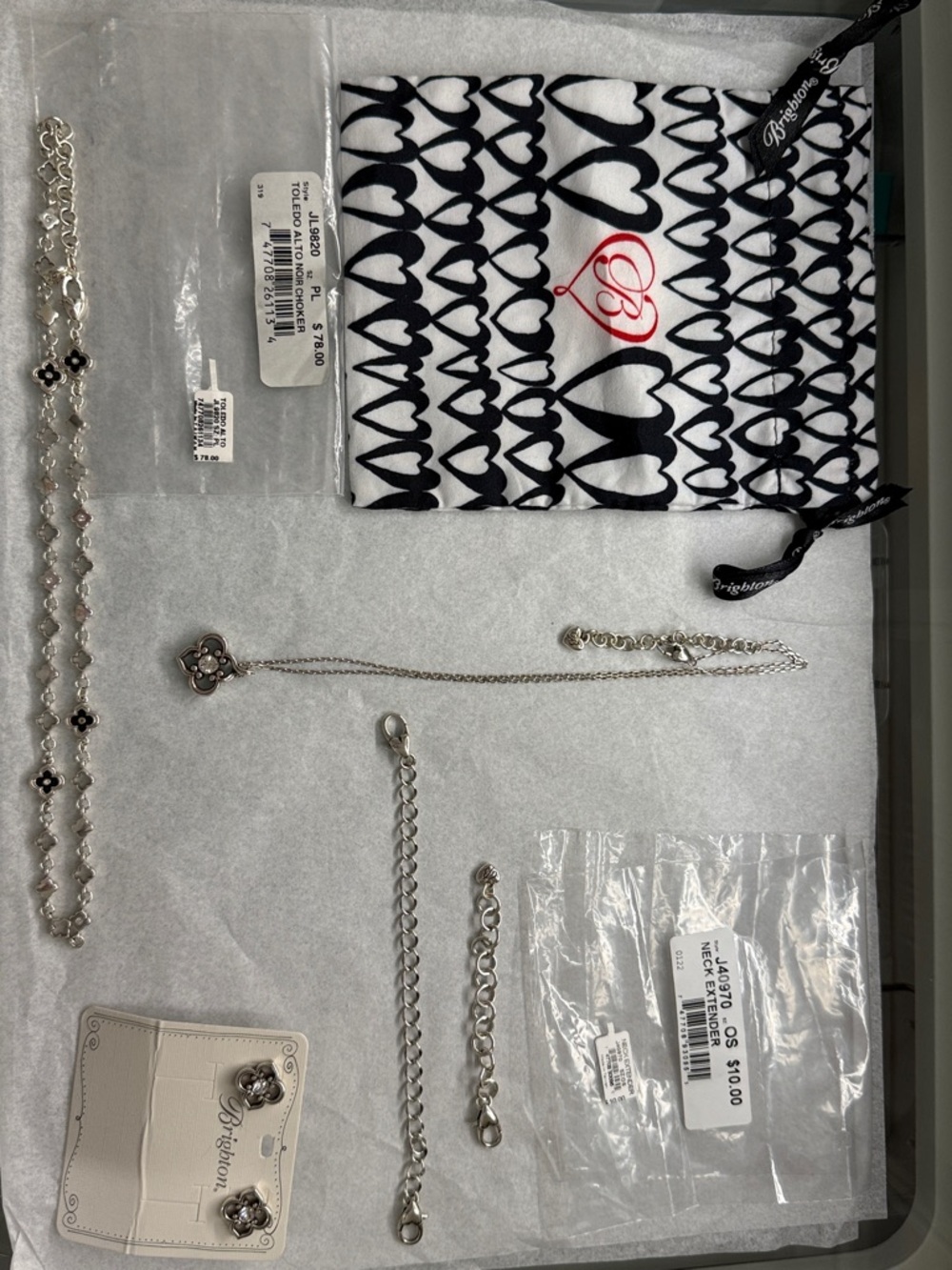 Brighton Toledo Collection - Mini Necklace/Choker/Earrings/ Two Neck Extenders